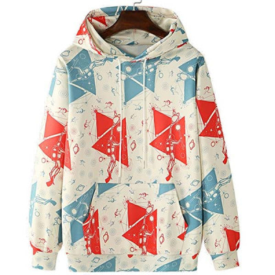 Stylish Latest Printed Pullover Cotton Hooded Hoodies Sweatshirt